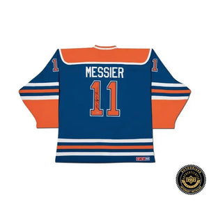 Mark Messier Autographed CCM Jersey - Oilers Blue  UDA